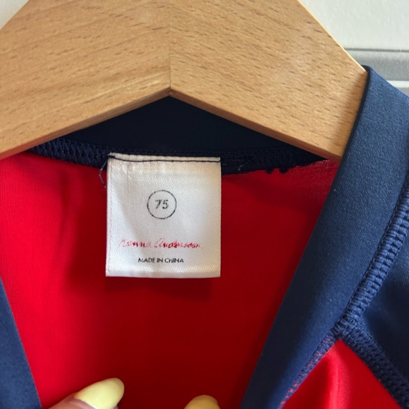 Hanna Andersson red white and blue swim top size 12-18 months (75) - Picture 2 of 4